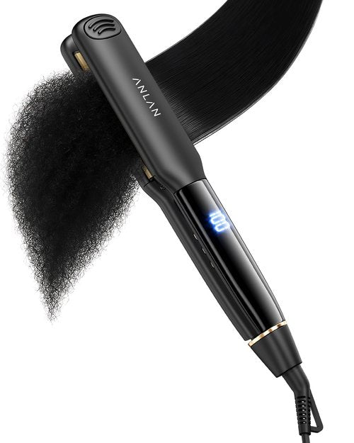 ANLAN Infrared Hair Straightener, 1.4" Ceramic Flat Iron with 20s Fast Heating, Negative Ions, 210–460°F Adjustable, Dual Voltage & Auto Shut-Off for Smooth, Shiny Styles