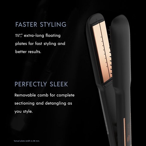 INFINITIPRO by CONAIR Steam Therapy Flat Iron, 1 1/2-inch Hair Straightener