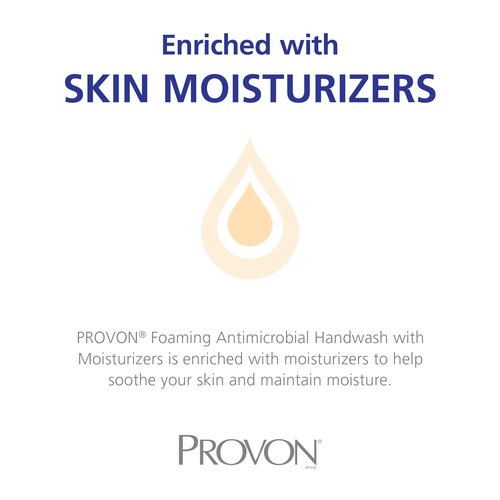 PROVON Foaming Antimicrobial Handwash with Moisturizers, Light Fruit Fragrance, 1250 mL Hand Soap Refill for PROVON FMX-12 Push-Style Dispenser (Pack of 4) - 5186-04