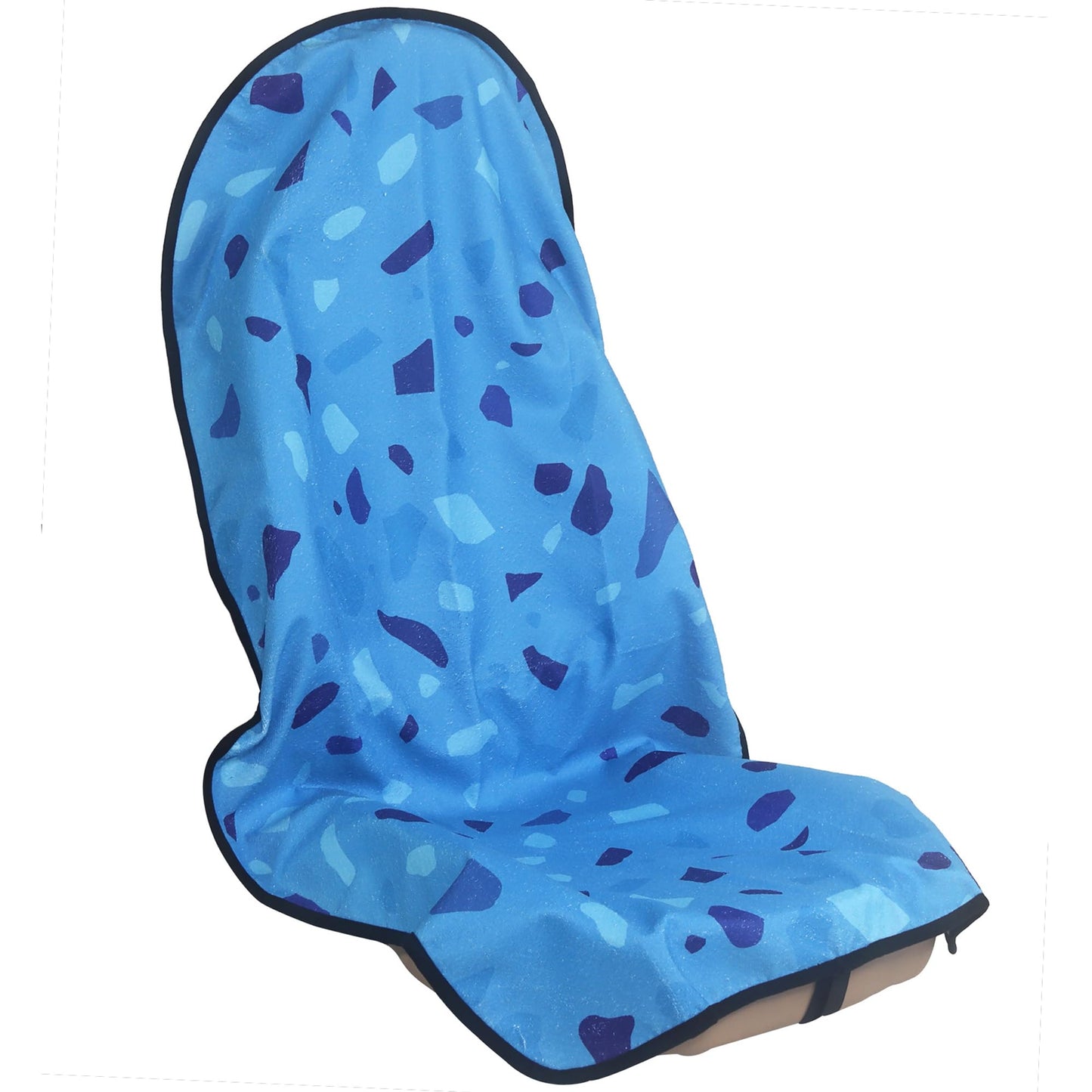 LoyaGour Car Seat Cover Protector Front Seats,for Gym Workout,Running,Swimming,Beach and Hiking,Waterproof Sweat Towel Bucket Seat Covers for Cars SUV Trucks (Blue Marbling, 1Pcs)