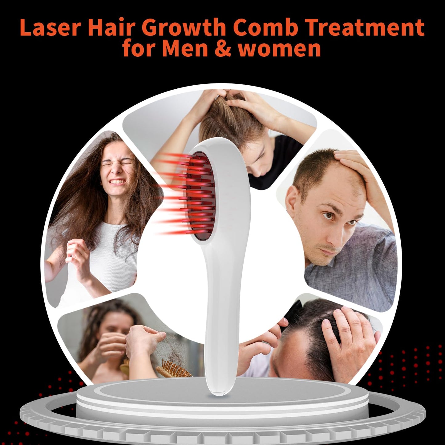 Laser Therapy Hair Growth Comb, Red Light Therapy, Low Level Laser Therapy To Promote Hair Growth in Women and Men
