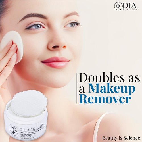 DFA Glass Skin Exfoliating Pads, Cotton Pads For Face, Exfoliating Cotton Rounds, Peeling and Toner Pads, Glycolic Acid & Salicylic Acid Pads, Chemical Peel Cleansing Pads, Korean, 50 Pc, 2.87 Fl Oz