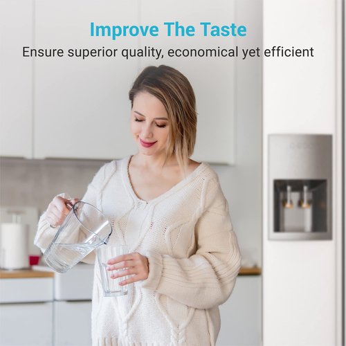 AQUA CREST LT1000PC ADQ747935 Replacement for LG® LT1000P®/PC/PCS ThinQ® Refrigerator Water Filter, LMXS28626S, LFXS26973S, MDJ64844601, ADQ74793501, ADQ74793502 and LT120F® Air Filter, 3 Combo