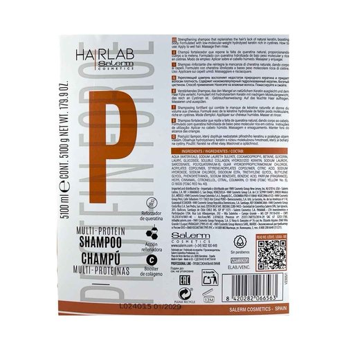 SALERM Gold Line Protein Shampoo for Unisex, 5100ml