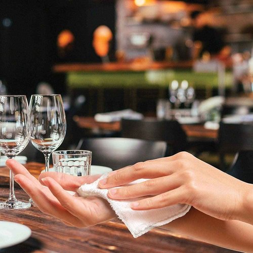 FabbPro Oshibori Moist Terry Cotton Refreshment Towels (100 Pack,8x8 Inches)-White Scented Pre-moistened Essential Oil Infused Towel to Use Hot or Cold – Unscented, Lavender, Lemon & Eucalyptus Scents