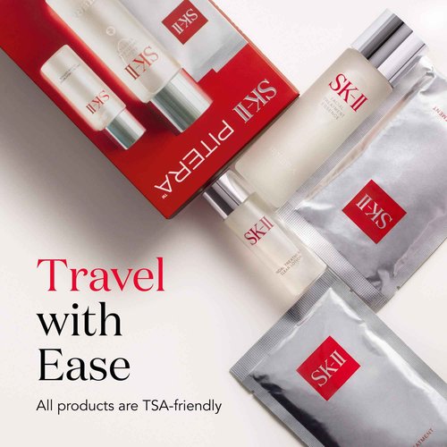 SK-II First Experience Skin Care Set - Gift Set Includes Treatment Face Masks, Facial Essence & Face Toner - Helps Improve Dryness, Refine Skin Texture & Reduce Fine Lines & Wrinkles (4 Count)