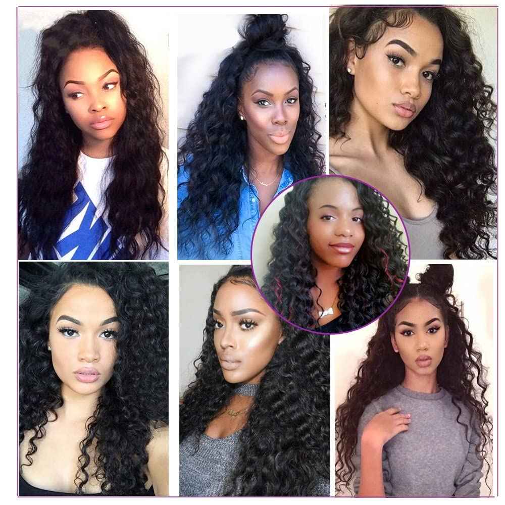 LUXEDIVA Deep Wave Bundles Human Hair 18 20 22 Inch Human Hair Bundles 12A 100% Unprocessed Brazilian Virgin Hair 3 Bundles Deal Curly Bundles Human Hair Deep Wave