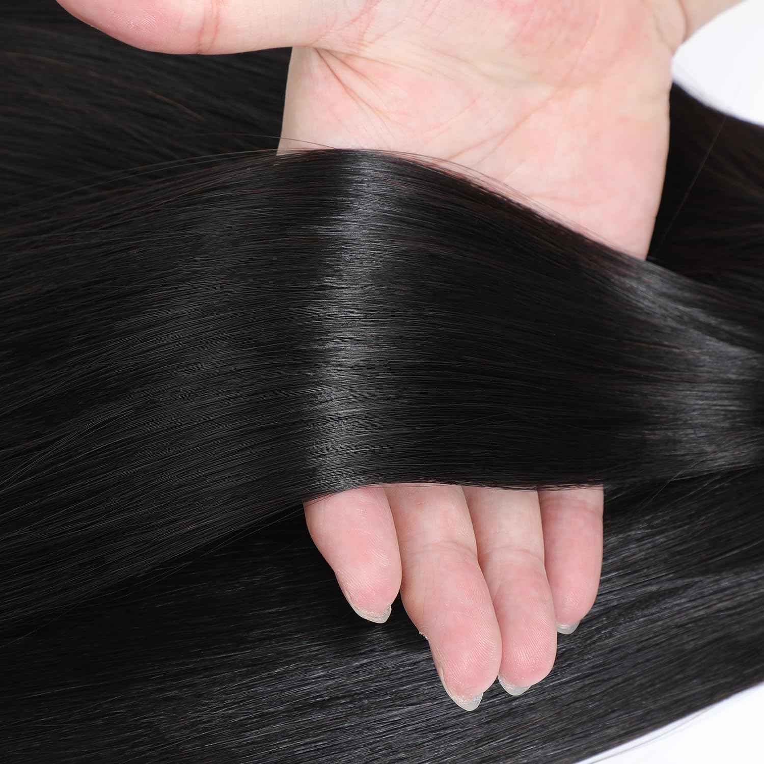 Grand Nature Virgin Human Hair Bundles, Brazilian Raw Virgin Hair Bundles Straight Double Drawn Hair Wefts