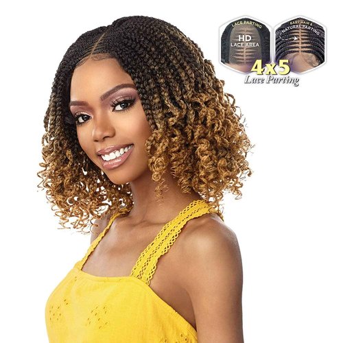 Sensationnel Cloud9 4x4 Braided Wig - Hand tied swiss lace Braided wig with large lace parting area - FEED IN BOX BRAID TWIST 12 (T1B/30)