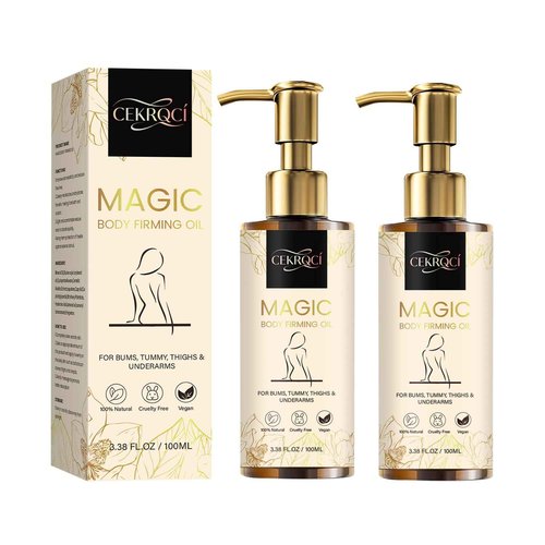 CEKRQCI Magic Body Firming Oil, Magic Luxury Body Oil for Skin, Firming and Moisturizing Treatment for Sagging Skin, Suitable for Full Body Use (Vanilla fragrance-2PC)