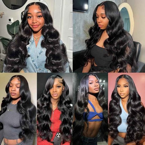 Body Wave Bundles Human Hair 16 18 20 Inch 100% Unprocessed 12A Brazilian Virgin Raw Bundles Human Hair 3 Quick Weave Glossy Hair for Black Women Hair Extensions Real Natural Color