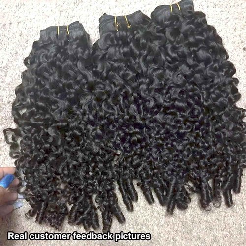 YMS 3C4A Burmese Curly Human Hair Bundles 14 Inch 3Pcs Curly Bundles Unprocessed Burmese Raw Hair Extension Real Human Hair 16A Human Hair Weft Extensions Spiral Curly End Quick Weave Bundles