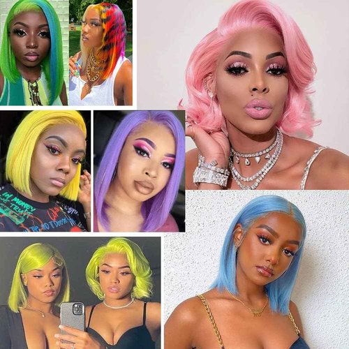 Royal Lady 613 Blonde Short Bob Wigs Human Hair 13x4 HD Lace Front Wigs for Women 150% Density Brazilian Virgin 613 Lace Front Human Hair Straight Bob Wigs Pre Plucked with Baby Hair 12 Inch