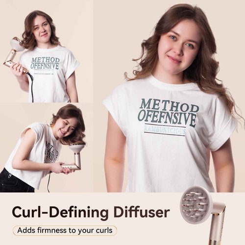 Hupifaz 5 in 1 Hot Air Styler and Blow Dryer Brush, Auto Wrap Airstyler with Diffuser, High Speed 110000 RPM Flex Hair Dryer, Fast Drying Multi Style for Straight, Volumize, Wavy and Curly