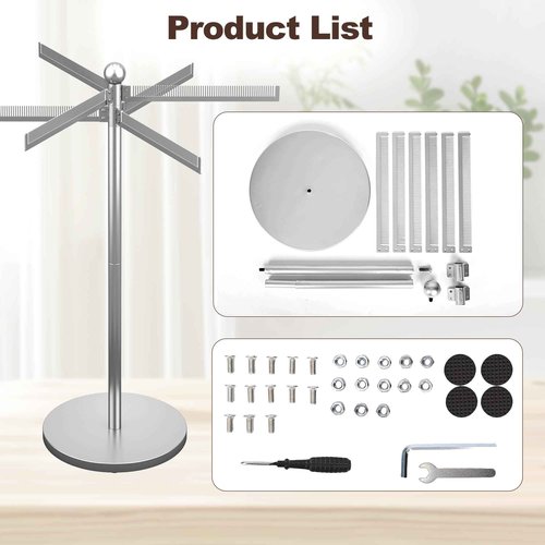 ikare Metal Hair Extension Holder - Hair Separator for Braiding, Six-Tooth Comb Wig Storage Rack, Hair Display Stand for Salon, Braiding Hair Rack for Barber Shop