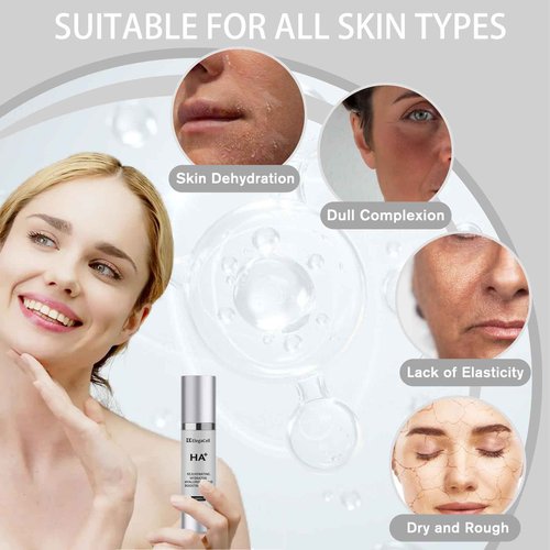 HACIRFE ElegaCell HA + Rejuvenating Hydrator Skin Hyaluronic Acid Boosting Serum for Face - Restore Hydrator Age-Defying Skincare for Women Smooth Fine Lines and Wrinkles 1.69 oz