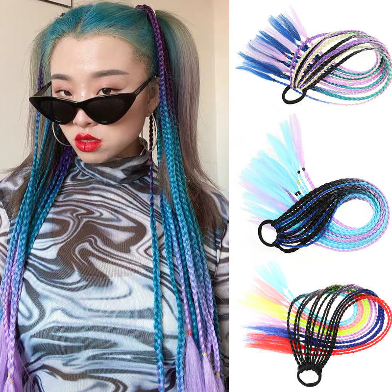 Three-Strand Braid Wig - 24 inch Gradient High-Temp Fiber