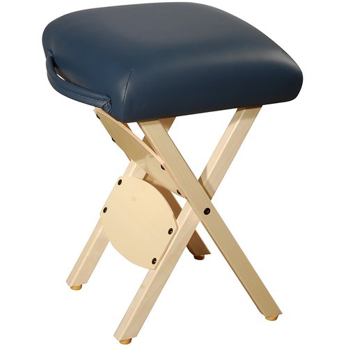 Master Massage Wooden Handy/folding Massage Stool Royal Blue, Agate blue