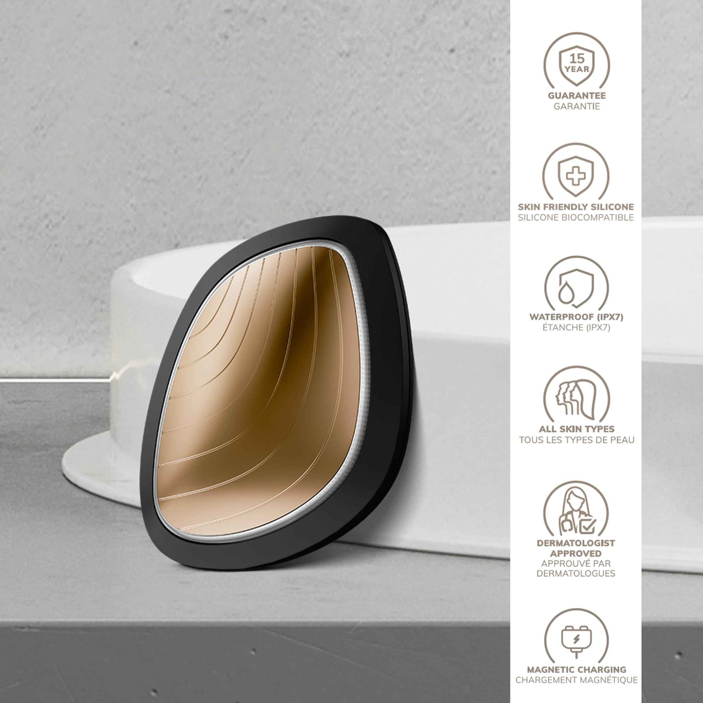 GESKE SmartAppGuided™ Sonic Warm & Cool Mask | 9 in 1 | Beauty LED Face Mask | Facial Glow | Full Spectrum LED Light | Best Face Massager | Vibrating Mask | Warm and Cold Skincare