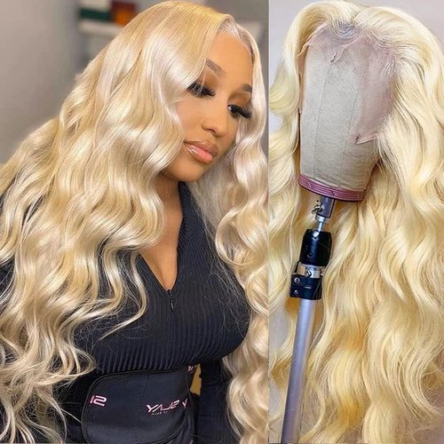 Sweetie 16 Inch 613 13x4 Lace Front Wig Human Hair 150% Density 12A Blonde Wig Human Hair Body Wave Lace Front Wigs Human Hair for Women HD Lace Glueless Wigs Human Hair Pre Plucked