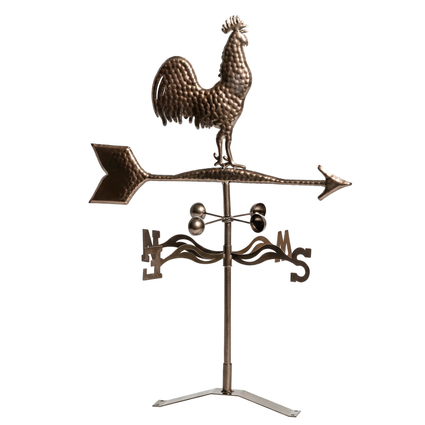 Metal Rooster Weathervane - Outdoor Roof Wind Direction Indicator