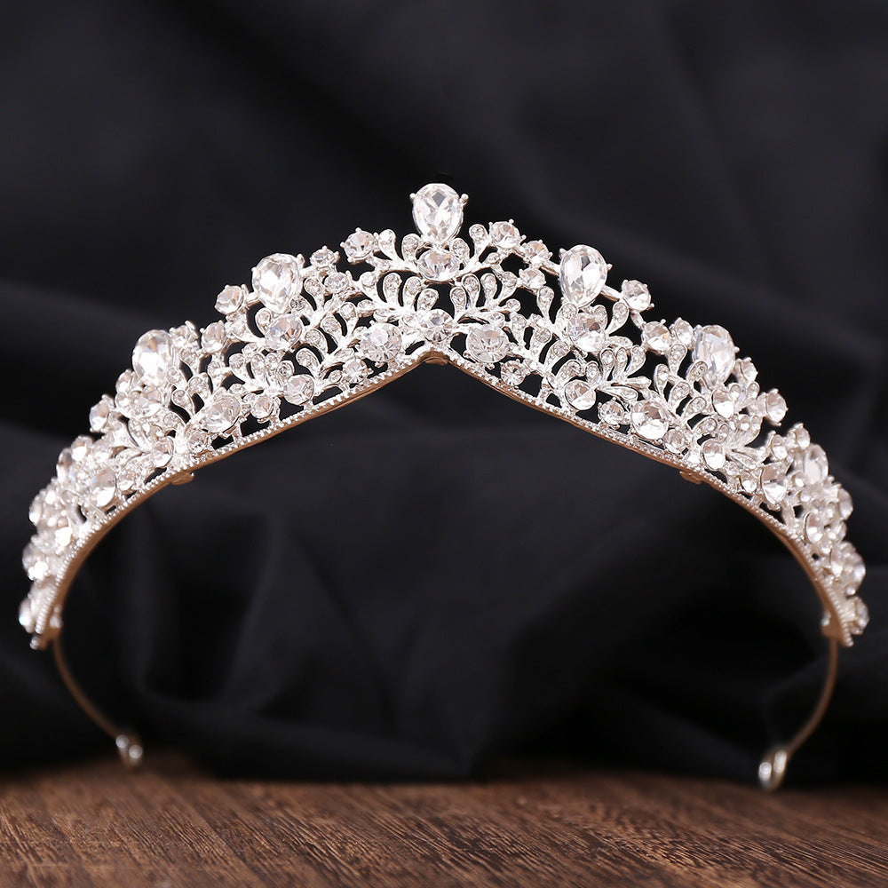 Rhinestone Baroque Headband Crown - Handmade Alloy