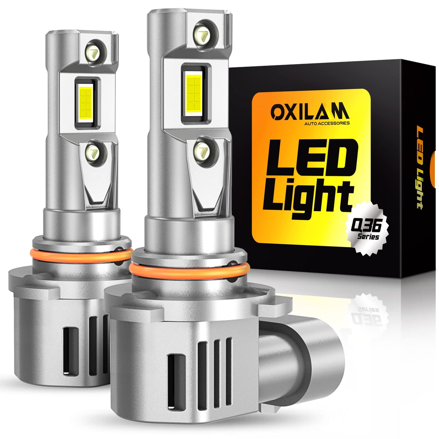 OXILAM 9006 LED Bulbs, 30,000LM 700% Super Bright 6000K Cool White, Plug and Play, IP68 Waterproof, Pack of 2