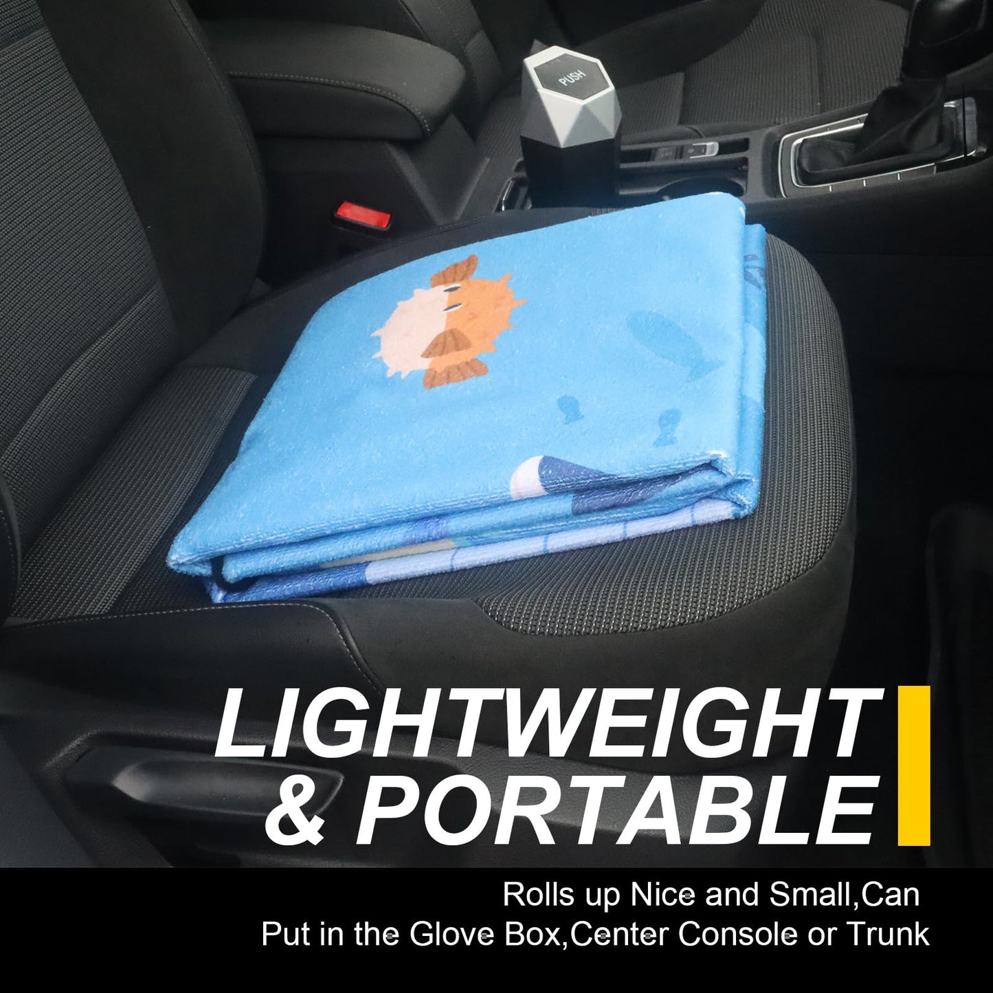 LoyaGour Back Seat Cover for Car Trucks Van SUV,Waterproof Rear Bench Towel Seat Covers for Dogs and Kids,Automotive Backseat Protector (Seaworld)