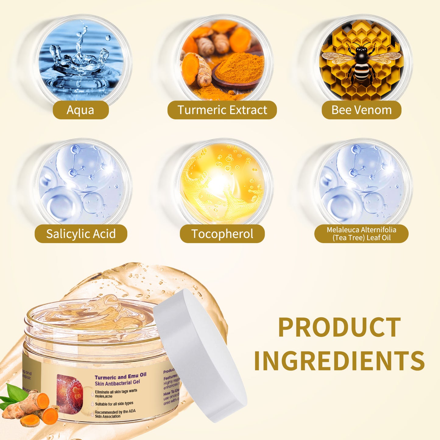 Turmeric Neck & Body Cream - Soothing Hydrating Skin Care 50g