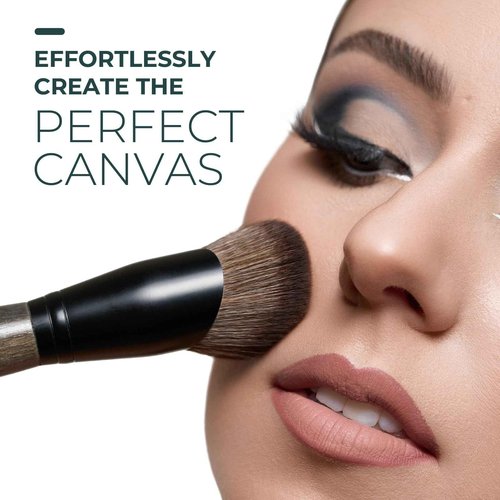 Rose and Ben Beauty C41 Blush Brush & C42 Foundation Brush Bundle | Professional Tools for Flawless Liquid, Cream, Pressed & Powder Application | Angled, Streak-Free, Cruelty-Free