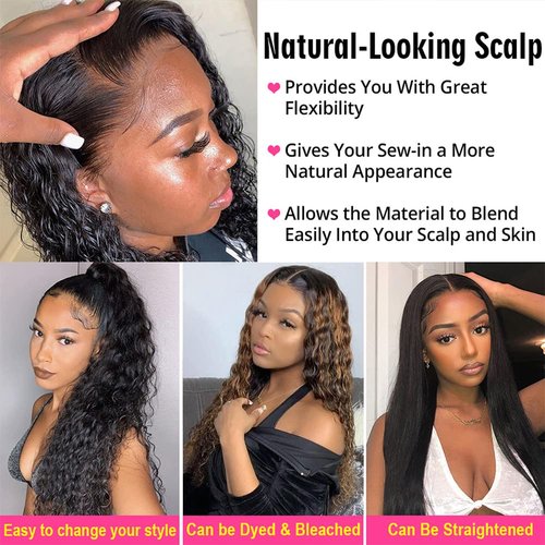 GLOWNINA 13x4 HD Lace Front Wigs Human hair Deep Wave Lace Front Wigs Human Hair Water Curly Lace Frontal Wigs Pre Plucked With Baby hair 180% Density Human Hair Wigs For Women 18 inch