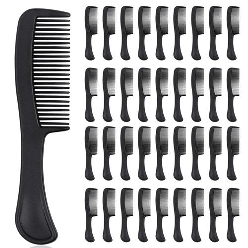 Black Combs in Bulk Individually Wrapped Disposable Comb Plastic Pocket Size Women Men Hair Combs for Home Homeless Hotel Shelter Charity Church Travel Nursing Hair Accessories 5.9 Inch (500 Pack)
