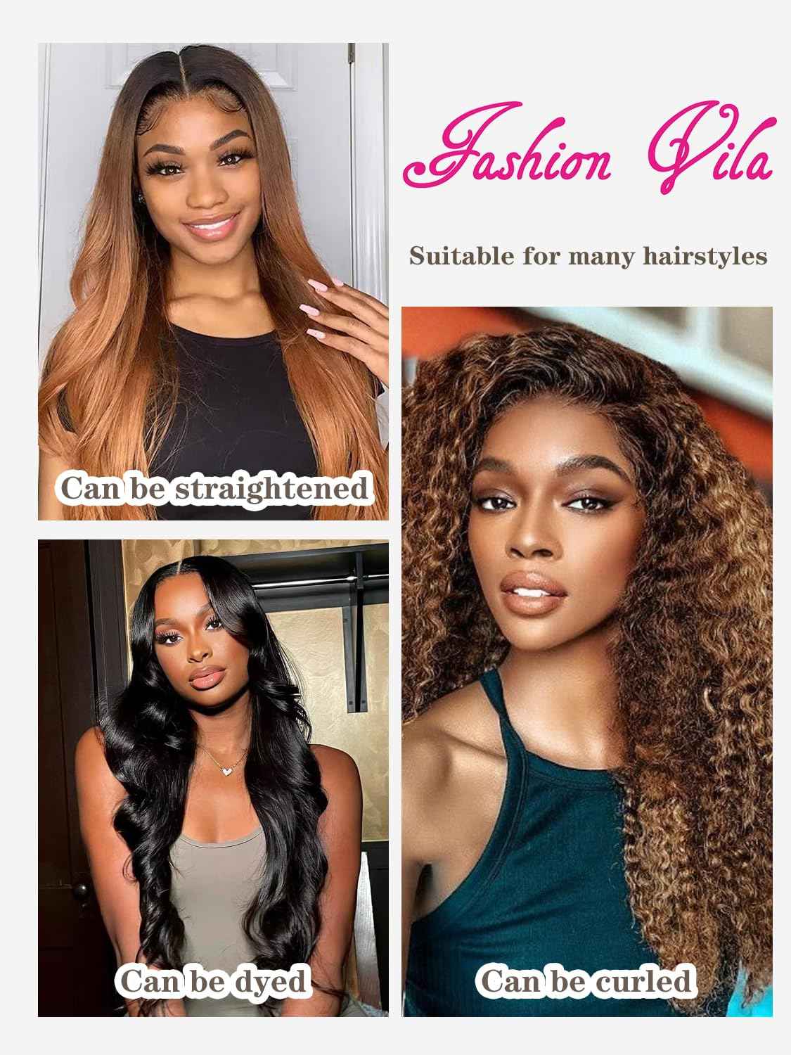 2 Tone Ombre Brazilian Body Wave Hair 3 Bundles Brazilian Remy Virgin Human Hair Weave Bundles 100% Unprocessed Body Wave Human Hair Extensions T4/30 Medium Brown/Medium Auburn(10 12 14)