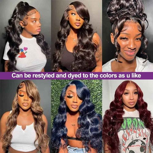 Uonoco Hidden Strap 360 Lace Front Wigs Human Hair Body Wave Invisible Drawstring HD Lace Front Wigs Human Hair Pre Plucked With Natural Hairline 360 Frontal Glueless Wigs for Women 180 Density