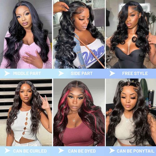 ZIYGBK 16 Inch 5x5 HD Lace Closure Wigs Human Hair Wear and Go Glueless Wigs Human Hair Pre Plucked Pre Cut 200% Density Body Wave Lace Front Wigs Human Hair for Black Women