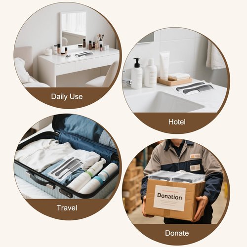 Black Combs in Bulk Individually Wrapped Disposable Comb Plastic Pocket Size Women Men Hair Combs for Home Homeless Hotel Shelter Charity Church Travel Nursing Hair Accessories 5.9 Inch (500 Pack)