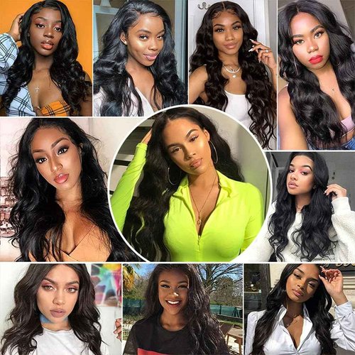 Smilulu 26 Inch 13x4 Lace Front Wigs Human Hair Body Wave Lace Front Wigs Human Hair Pre Plucked 13x4 Hd Lace Frontal Wigs Human Hd Lace Front Wigs for Black Women 180% Density