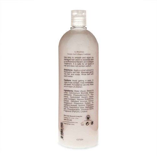 La-Brasiliana Due Keratin and Collagen Conditioner, 33.8 fl.oz.