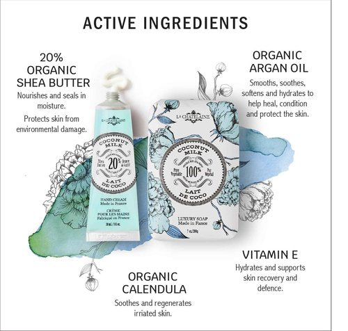 La Chatelaine Aqua Hand Cream Trio and Luxury Soap Trio Gift Sets l Made in France | Plant-Based | Enriched with Organic Shea Butter (Coconut Milk, Shea, Sweet Almond)