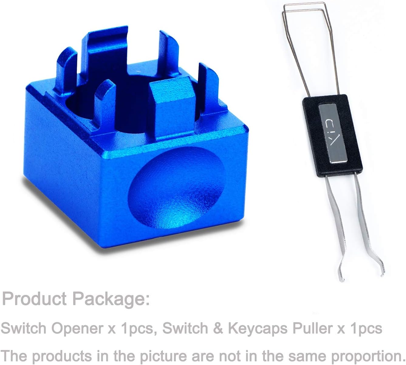 Aluminum Alloy Switch Opener with Keycap Puller for Cherry MX Switches – Black