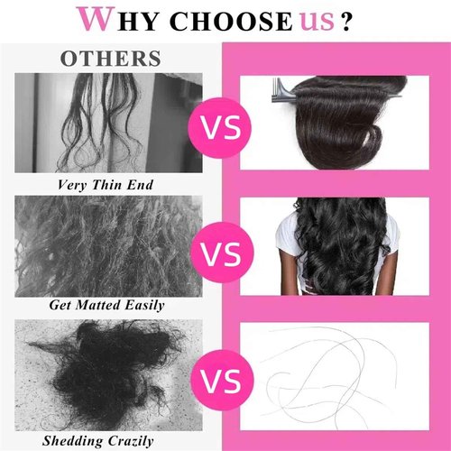 Body Wave Bundles Human Hair 12A Human Hair Bundles 18 20 22 IN 100% Unprocessed Brazilian Virgin Hair 3 Bundles Double Weft Hair Extensions Real Human Hair Natural Black For Woman 18 20 22 IN