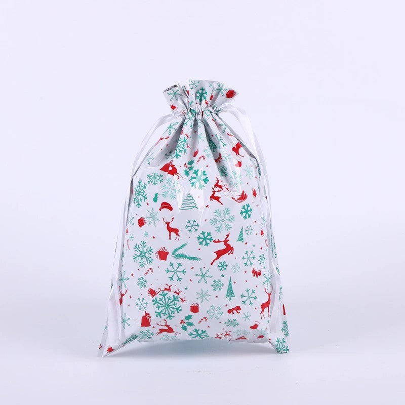 Festive Aluminum Foil Gift Bags for Christmas & New Year Party Packaging