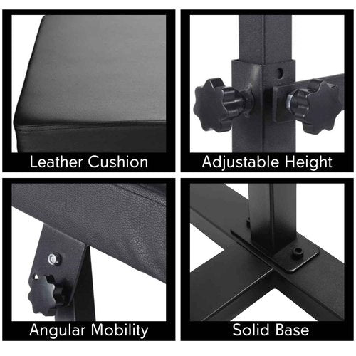 SOFITA Tattoo Arm Rest Stand + [100 Disposable Arm Rest Covers]. Ultimate Tattoo Equipment. Adjustable Height and Tilt. High Density Leather Pad. Tattoo Kit (XLarge+Rack)