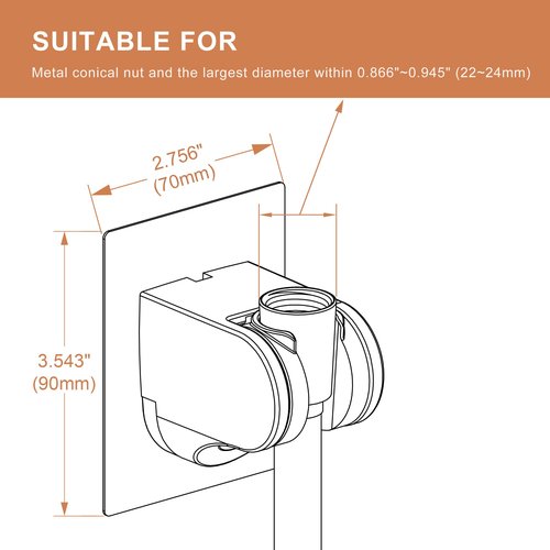 GwernKB Shower Head Holder Strong Adhesive No Drilling Wall Mount Adjustable Handheld Showerhead Bracket for RV Kids Bathroom Shower,Fix Firmly and Use Conveniently (Silver, 1)