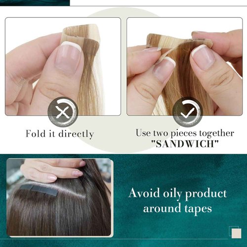 RUNATURE Tape in Hair Extensions Human Hair Straight Color Purple Hair Extensions Tape in Extensions for Long Hair, Remy Natural Hair for Highlights, Soft Silky Tape Ins 20 Inch 50g 20pcs