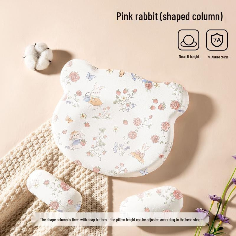 Soft Silicone Baby Pillow for Infants 0-6 Months - Pink