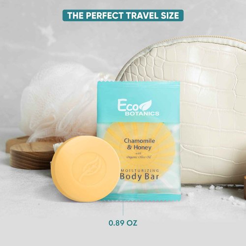 Eco Botanics Travel-Size Hotel Body Bar Soap, 0.89 oz (Case of 500)