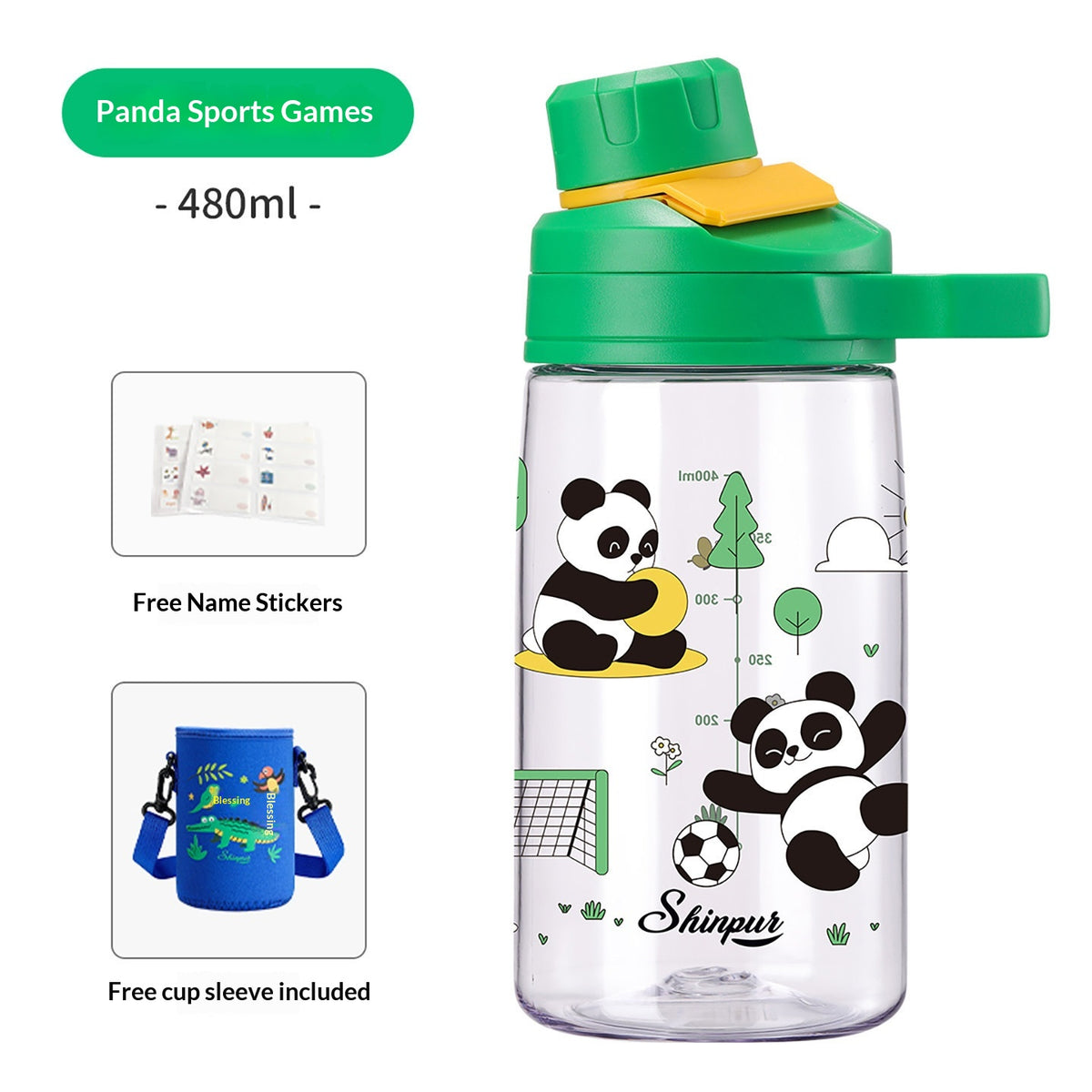 Kids Insulated Cartoon-Print Drinking Cup with Colorful Designs, 480ML