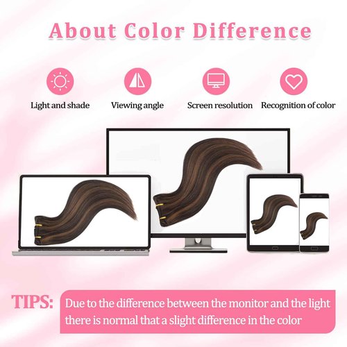 Clip in Hair Extensions Real Human Hair, Seamless Balayage Human hair Clip ins Extensions for Women Invisible Straight 8Pcs Double Weft Dark Brown Highlight Chestnut Brown 22inch 110g