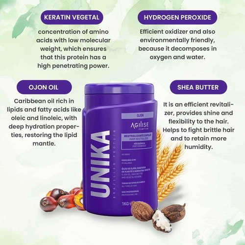 agilise Unika Neutralizante Capilar pH Balancing Treatment for Damaged Hair – Acidificante | Shea Butter, Batana Oil & Keratin – Post-Chemical & Straightener Care, Coloring, Bleaching & Keratina